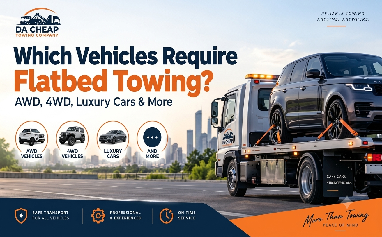 Which Vehicles Require Flatbed Towing? AWD, 4WD, Luxury Cars & More